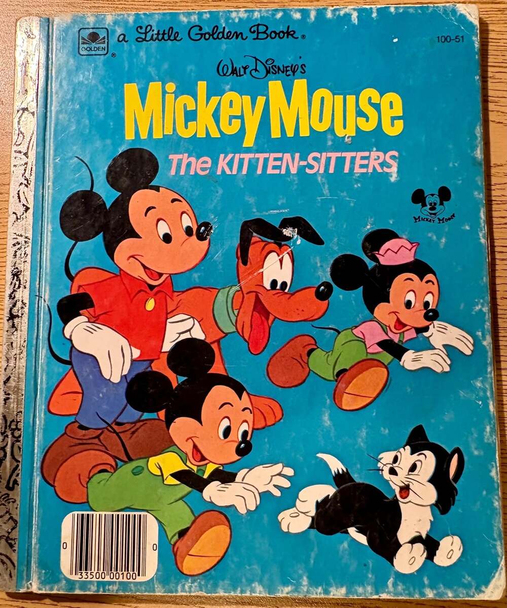 Mickey Mouse: The Kitten-Sitters | Vintage 1976 Little Golden Book | Bold Disney